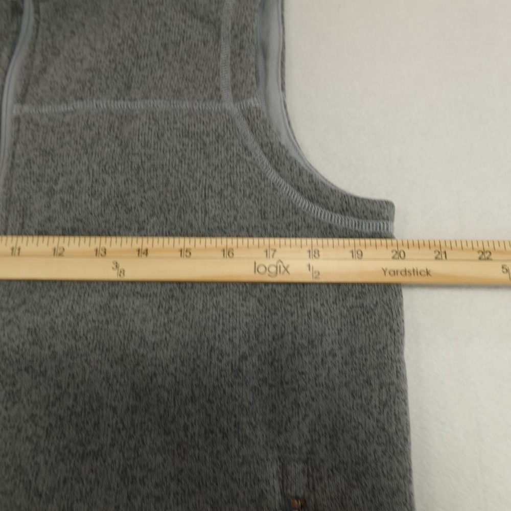 The North Face Vest Adult S/P Gray Sweater Fleece Full Zip Gorpcore Logos‎ NEW - Picture 7 of 12